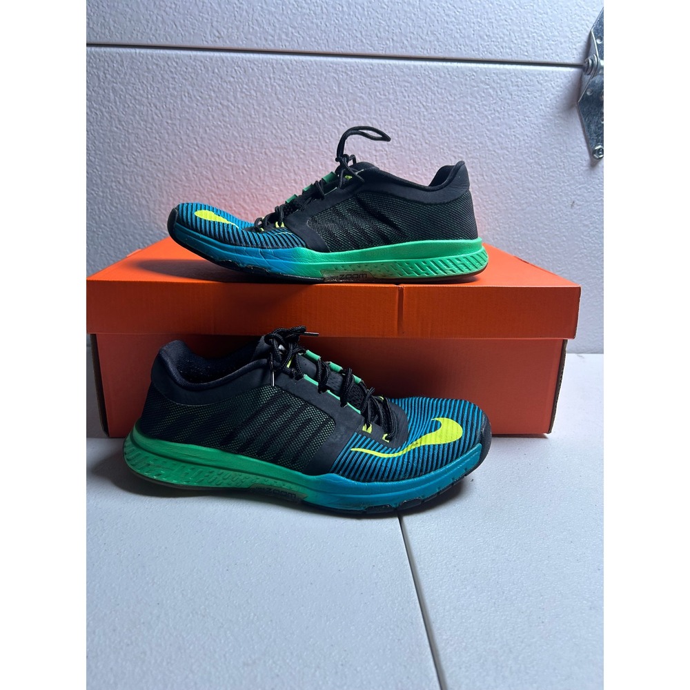 Nike Zoom Speed TR 2015 Black Blue Lagoon Volt Mens 7 #2959
